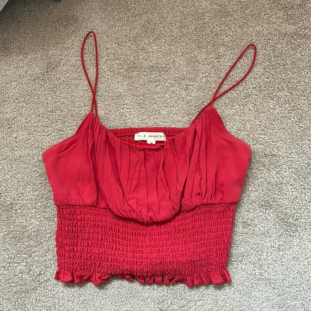 LA hearts crop top